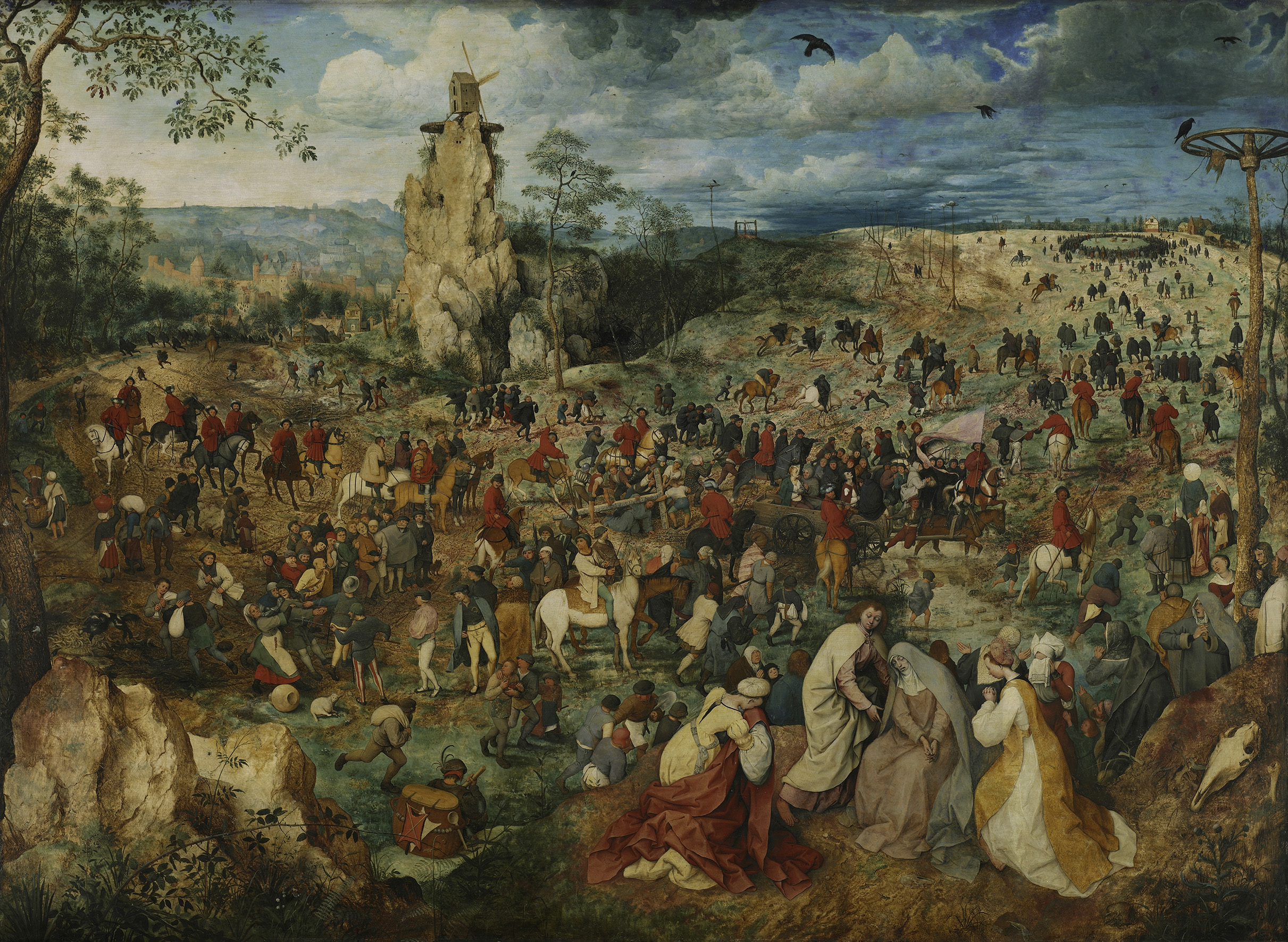 The Procession to Calvary, zoomed in
