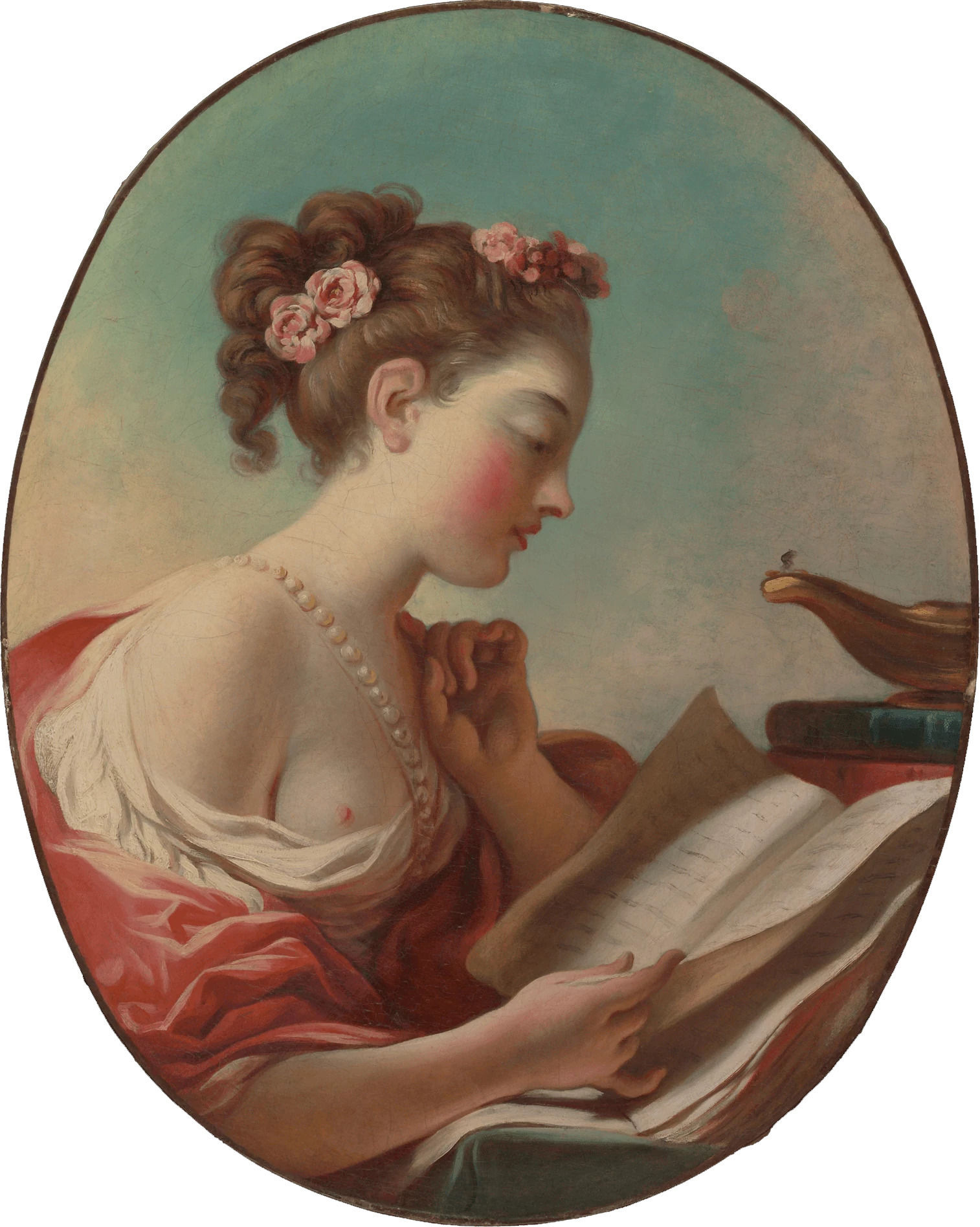 Young Woman Reading, Jean-Honoré Fragonard