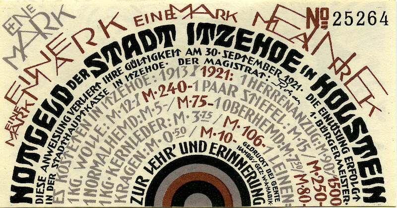 1 Mark Notgeld scale comparison