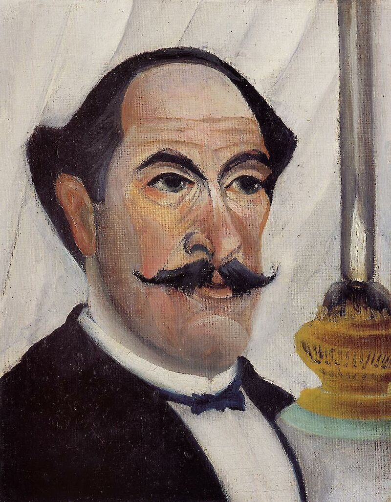 Self-portrait of the Artist with a Lamp scale comparison