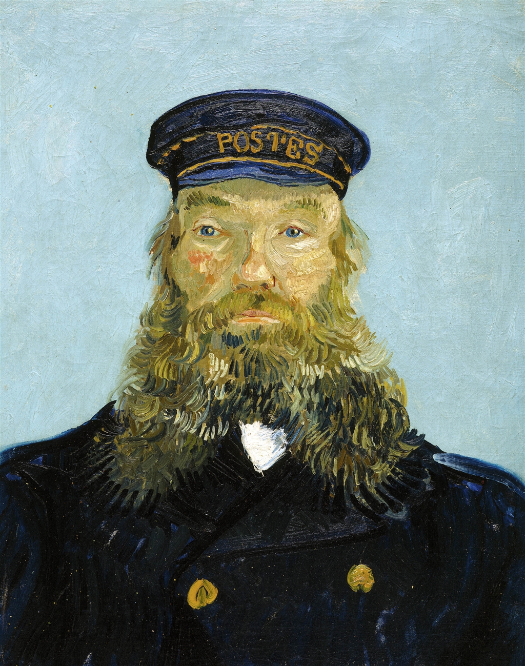 Portrait of the Postman Joseph Roulin, zoomed in