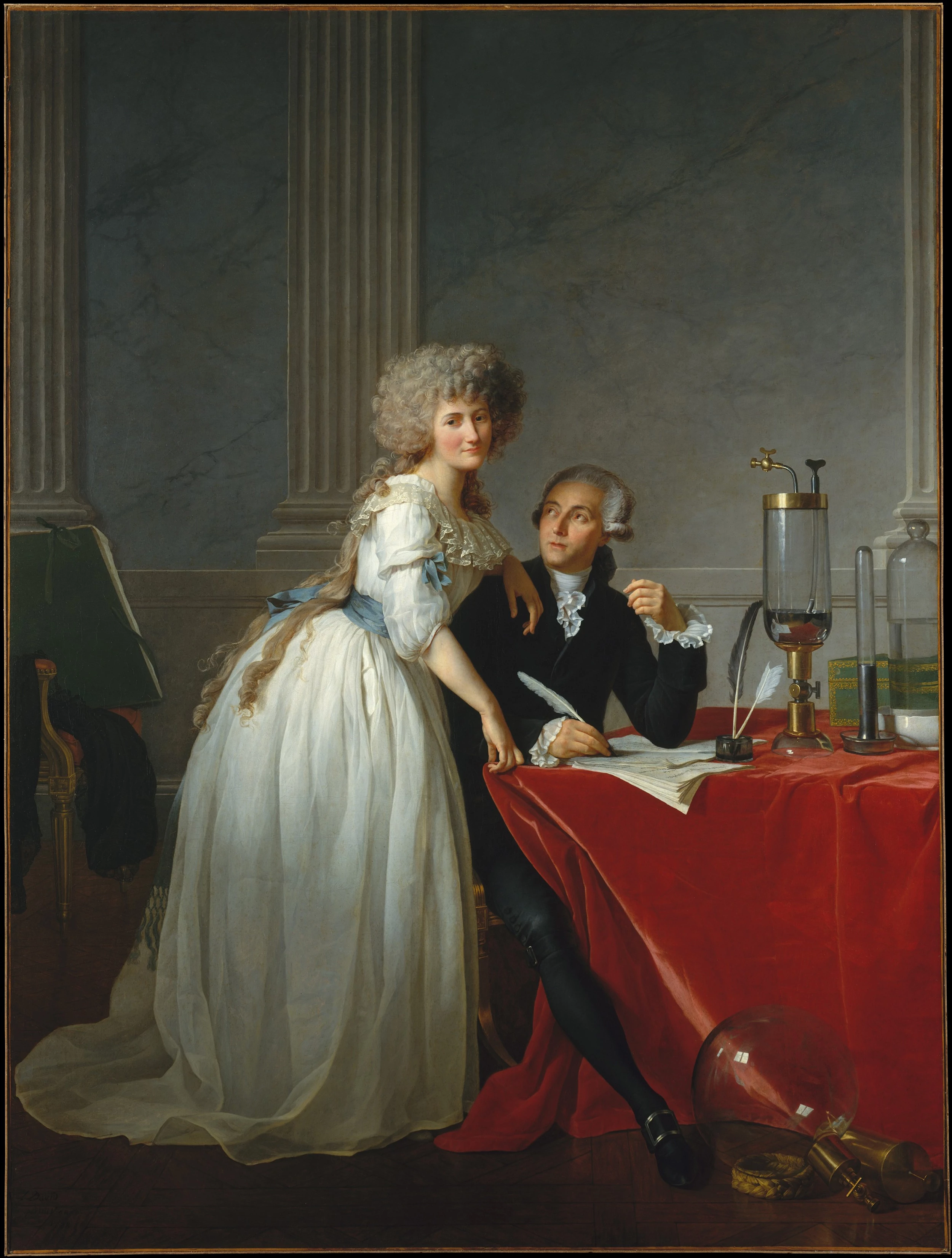 Antoine-Laurent Lavoisier and His Wife, Marie-Anne-Pierrette Paulze., Jacques-Louis David