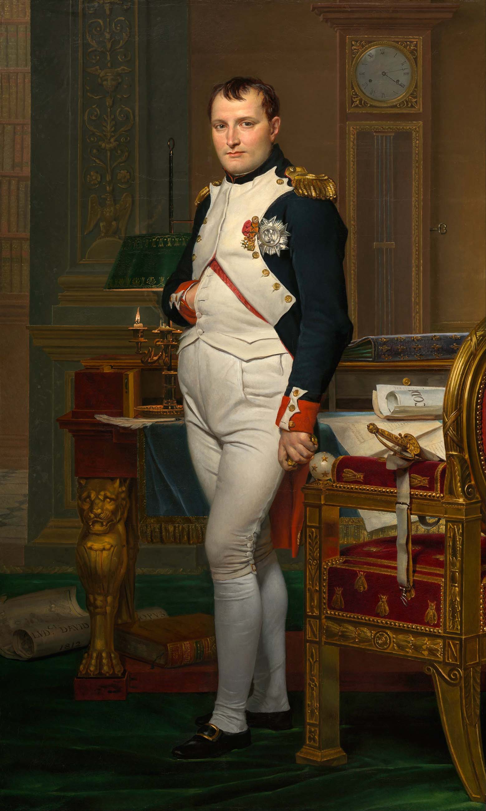 The Emperor Napoleon in His Study at the Tuileries, zoomed in