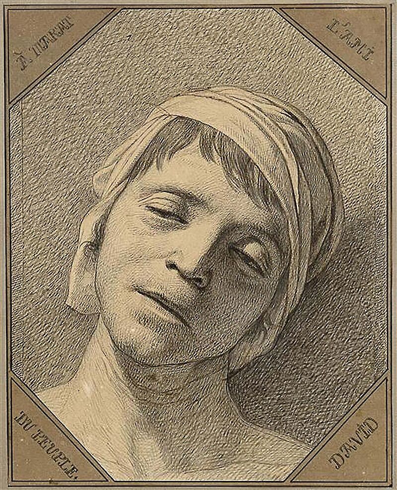 The Death of Marat scale comparison