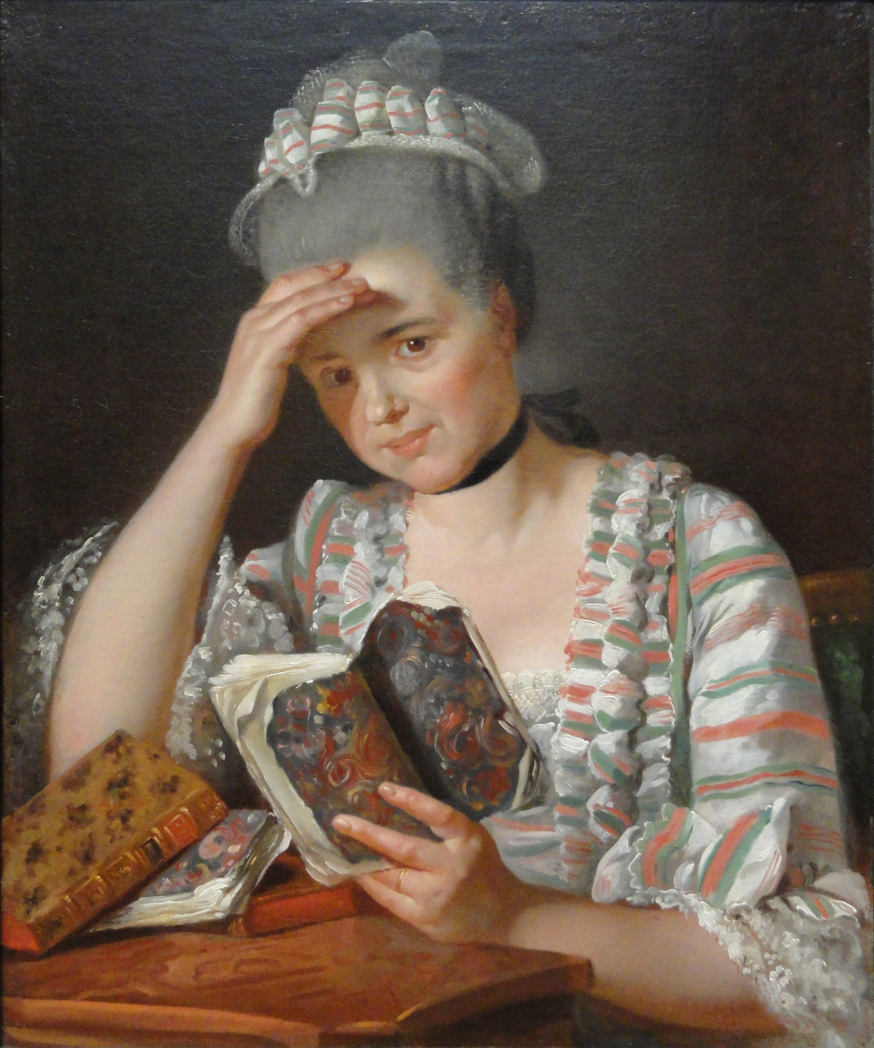 Portrait of Marie-Joséphine Buron, zoomed in