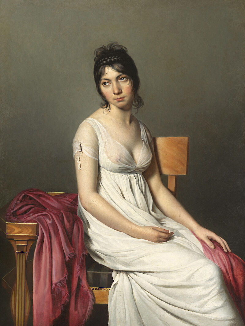 Portrait of a Young Woman in White scale comparison