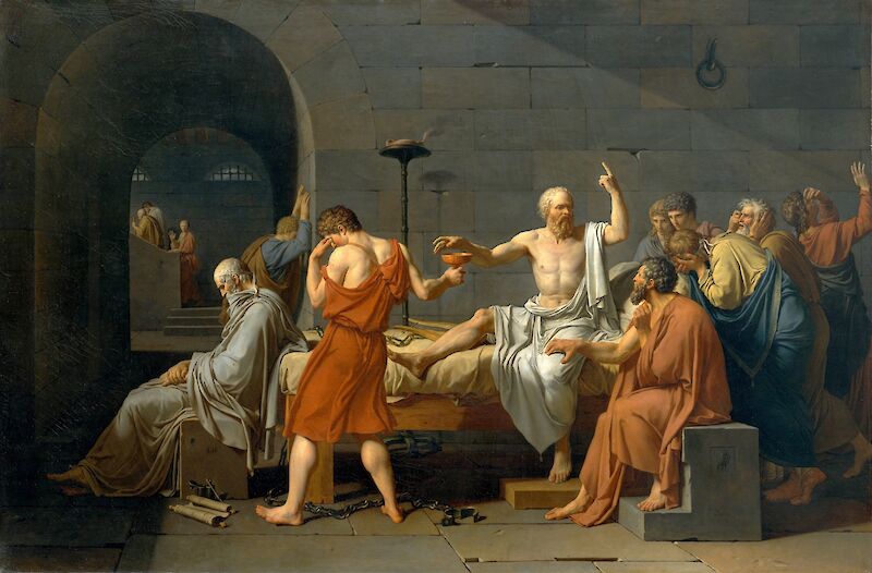 The Death of Socrates scale comparison