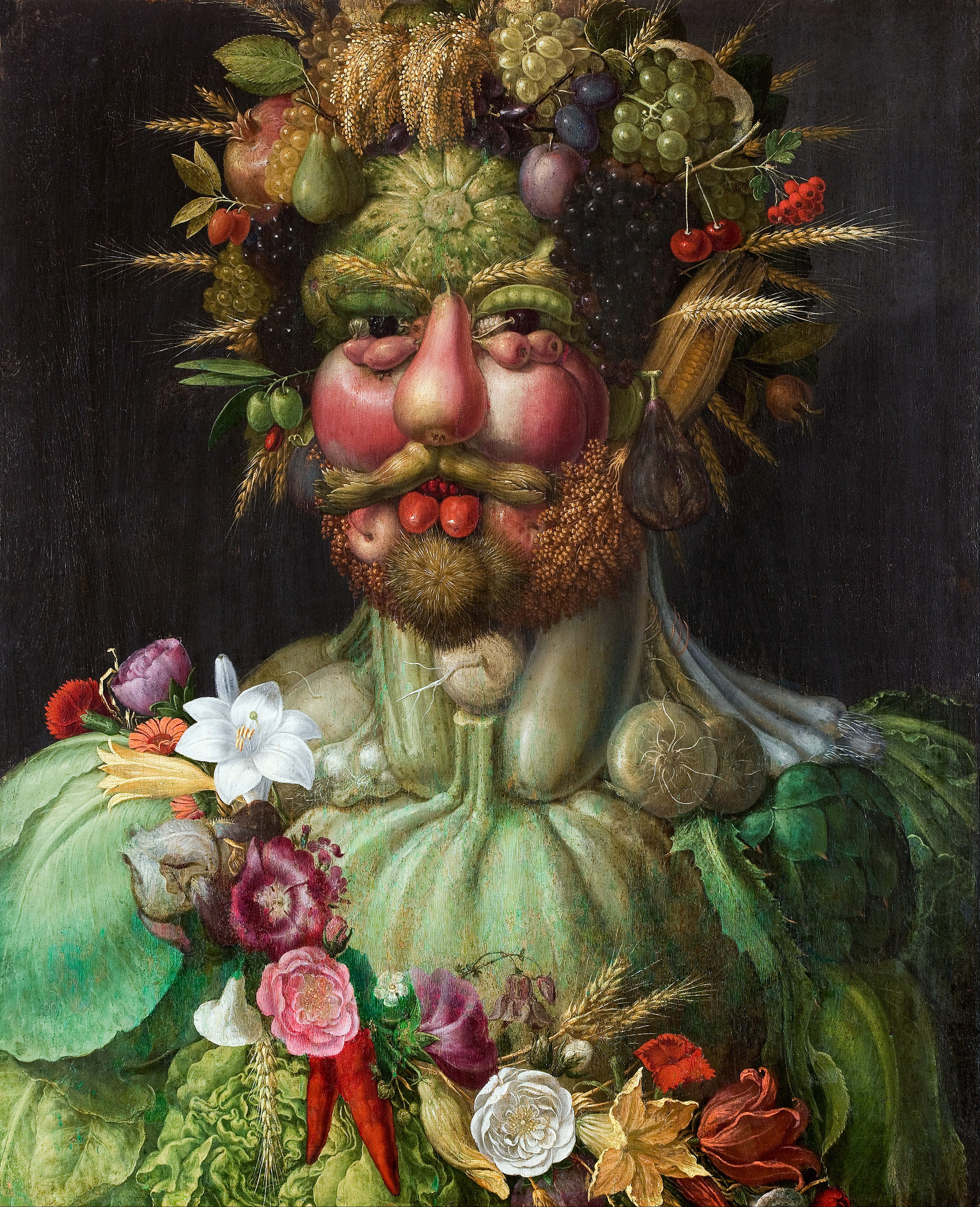 Rudolf II of Habsburg as Vertumnus, zoomed in