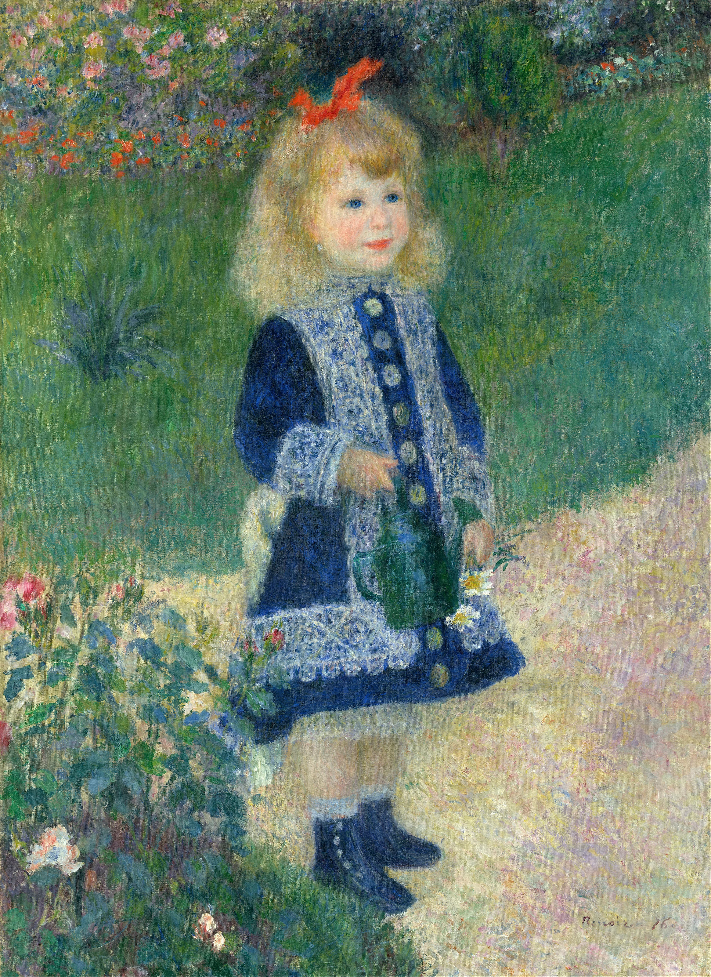 A Girl with a Watering Can, Pierre-Auguste Renoir