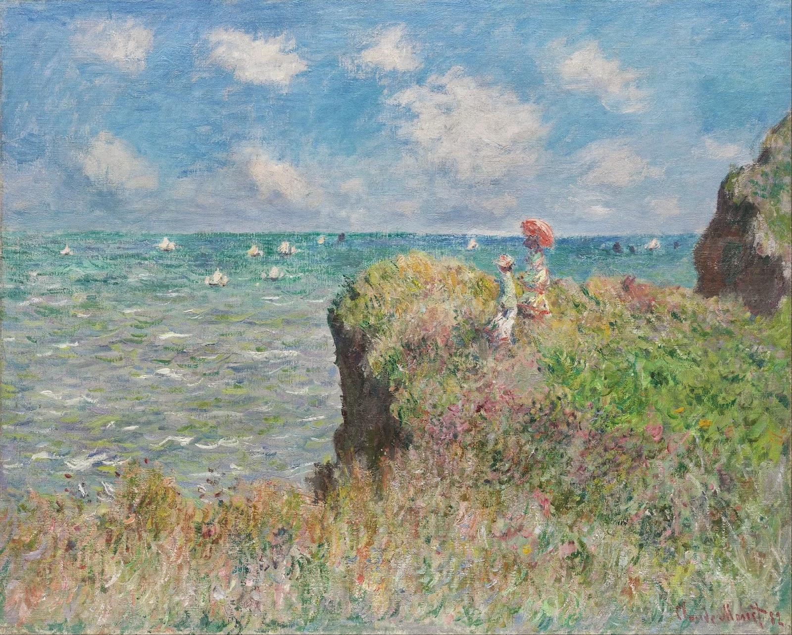 Cliff Walk at Pourville, Claude Monet