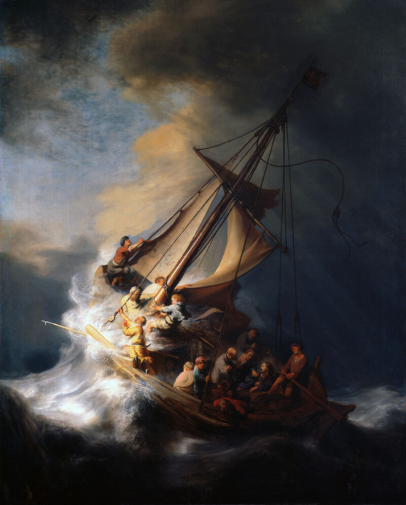 Christ in the Storm on the Sea of Galilee scale comparison