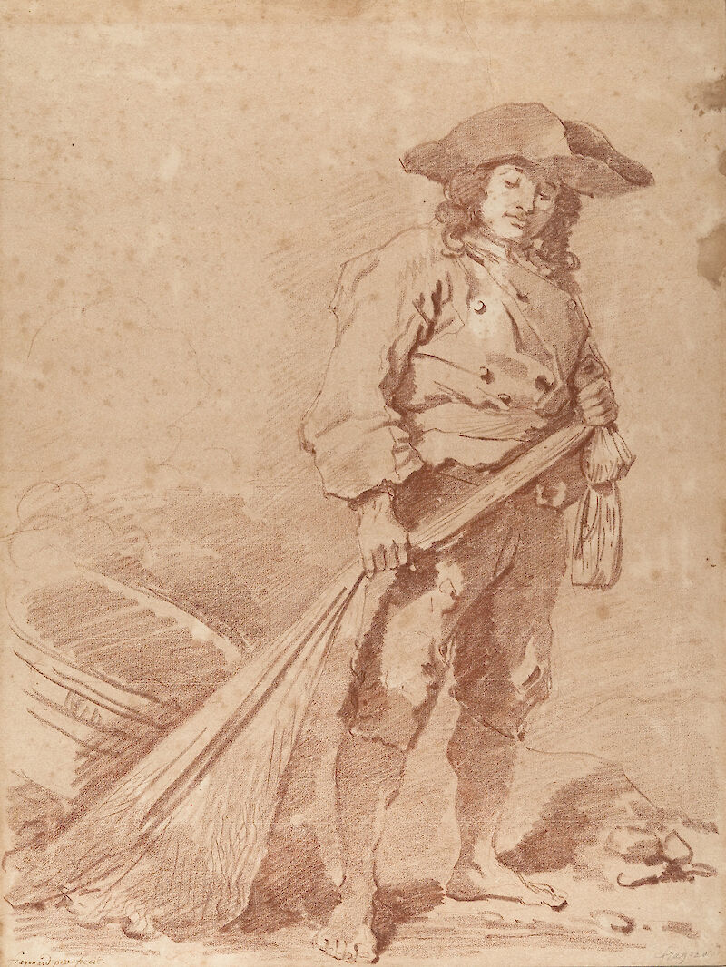 A Fisherman Pulling a Net scale comparison