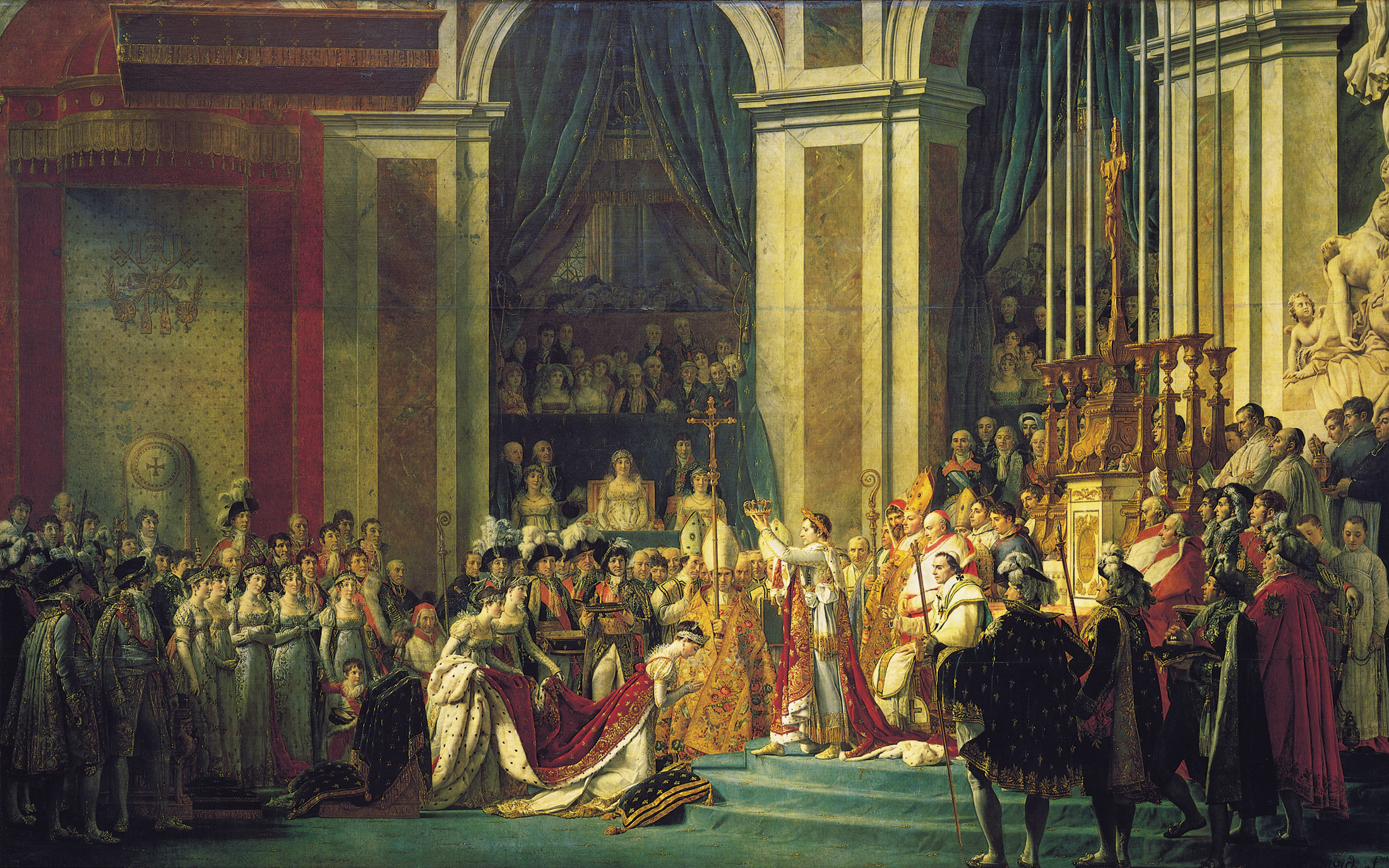 Consecration of the Emperor Napoleon I and Coronation of the Empress Josephine, zoomed in