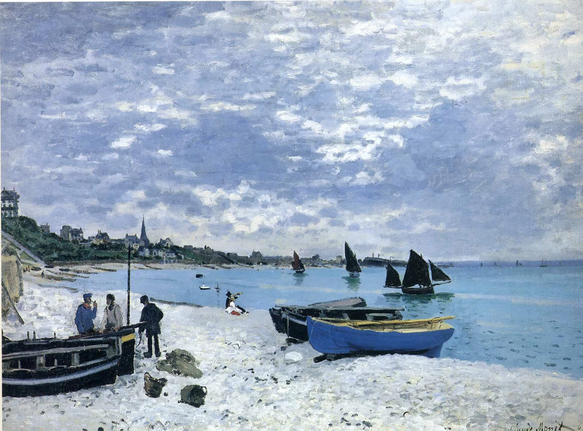 The Beach at Sainte-Adresse, Claude Monet