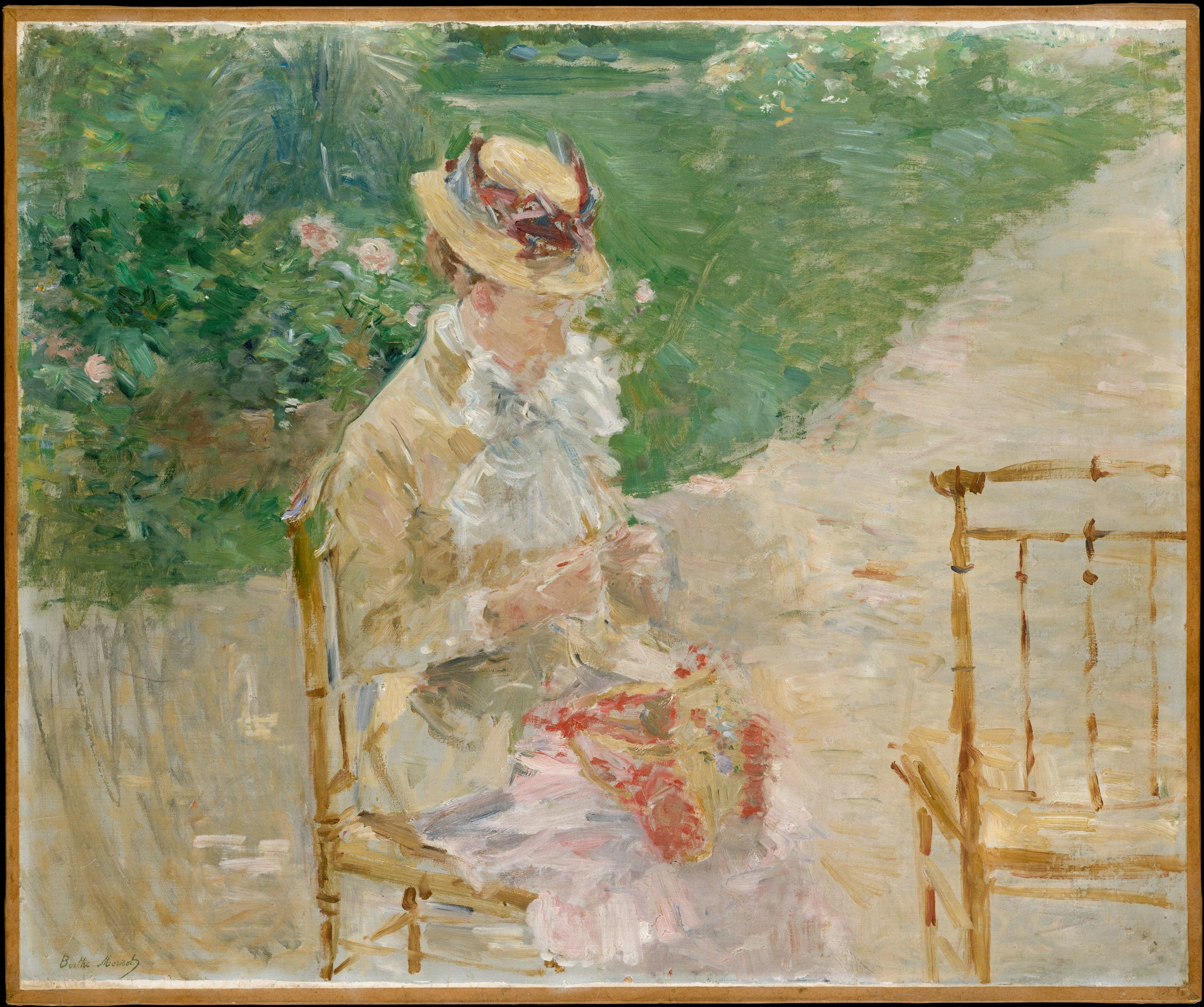 Young Woman Knitting, Berthe Morisot