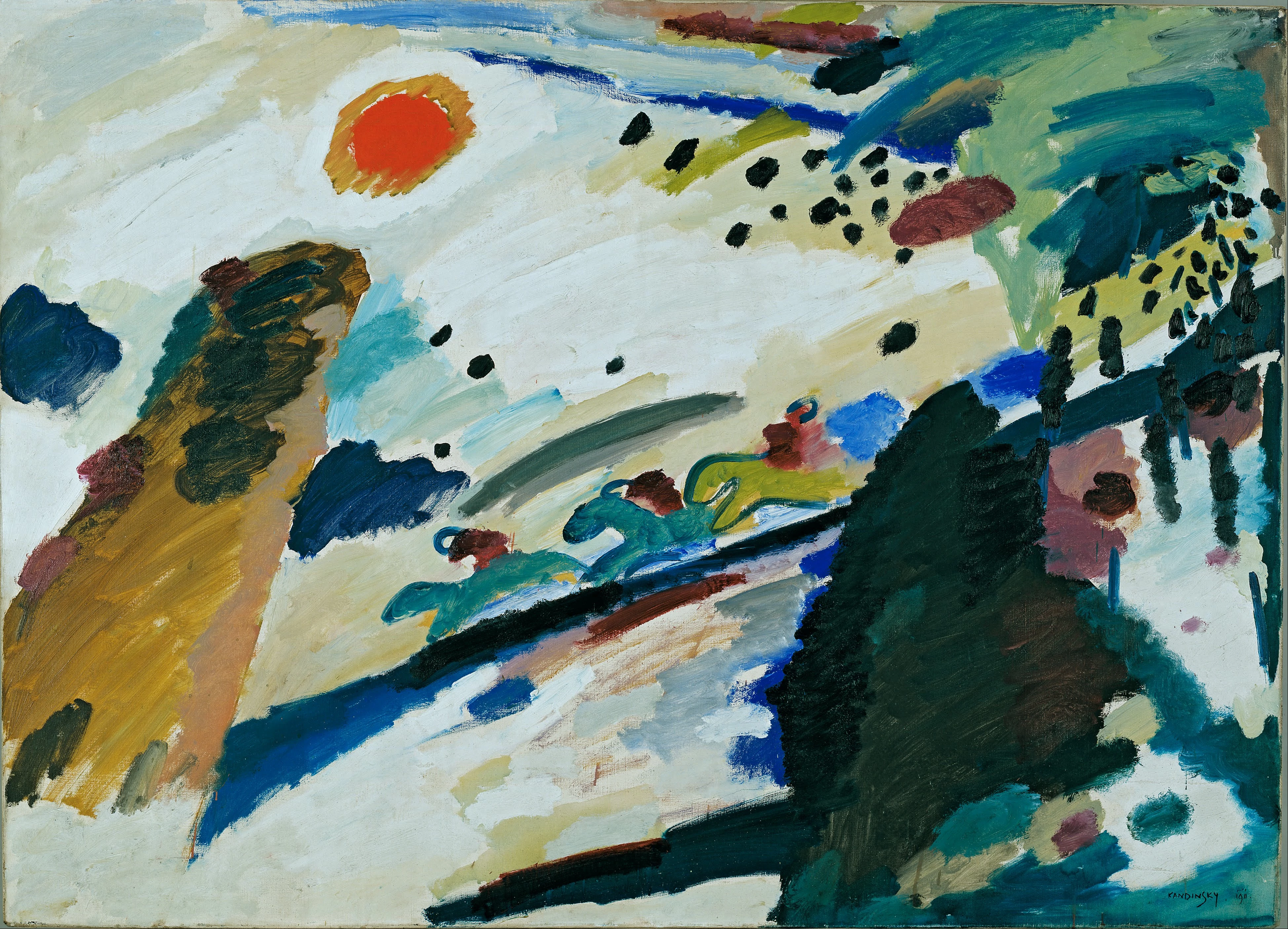 Romantic Landscape, Wassily Kandinsky