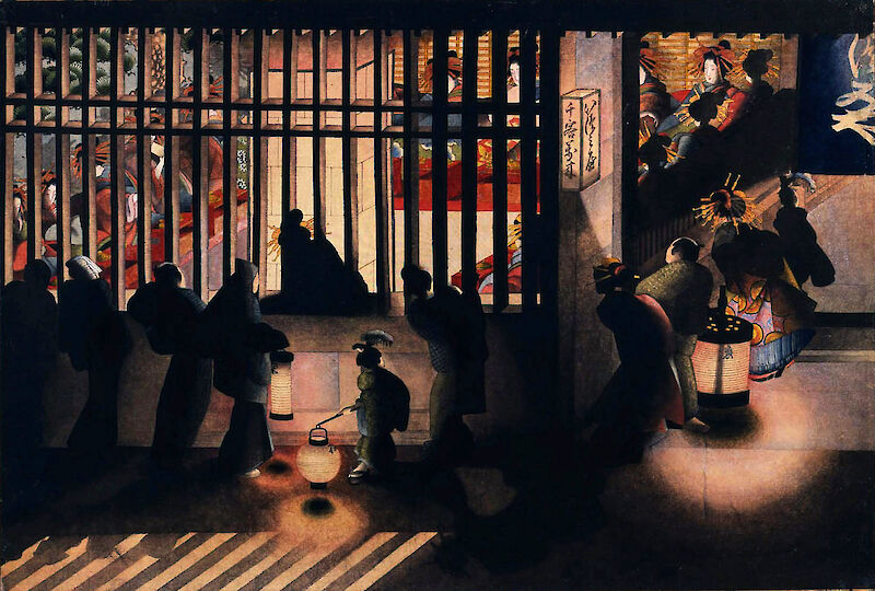 Night Scene in the Yoshiwara scale comparison