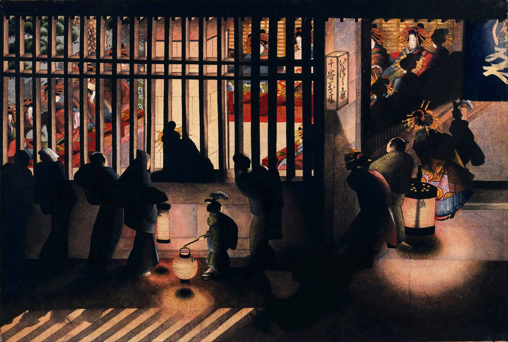 Night Scene in the Yoshiwara, Katsushika Ōi