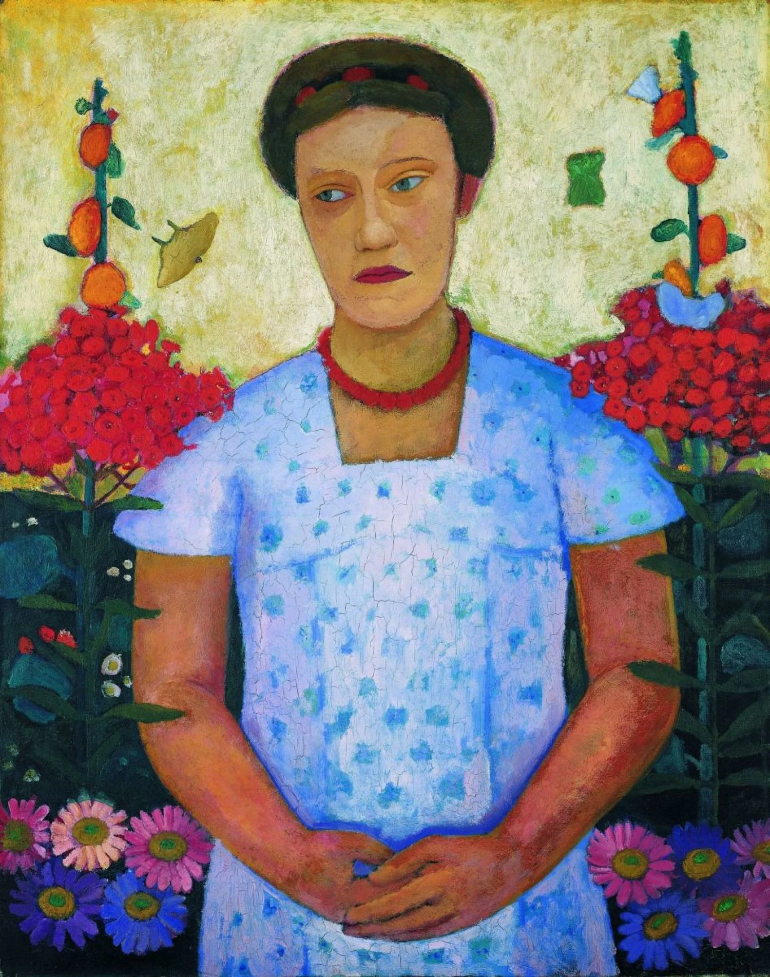 Portrait of Lee Hoetger with Flowers, Paula Modersohn-Becker