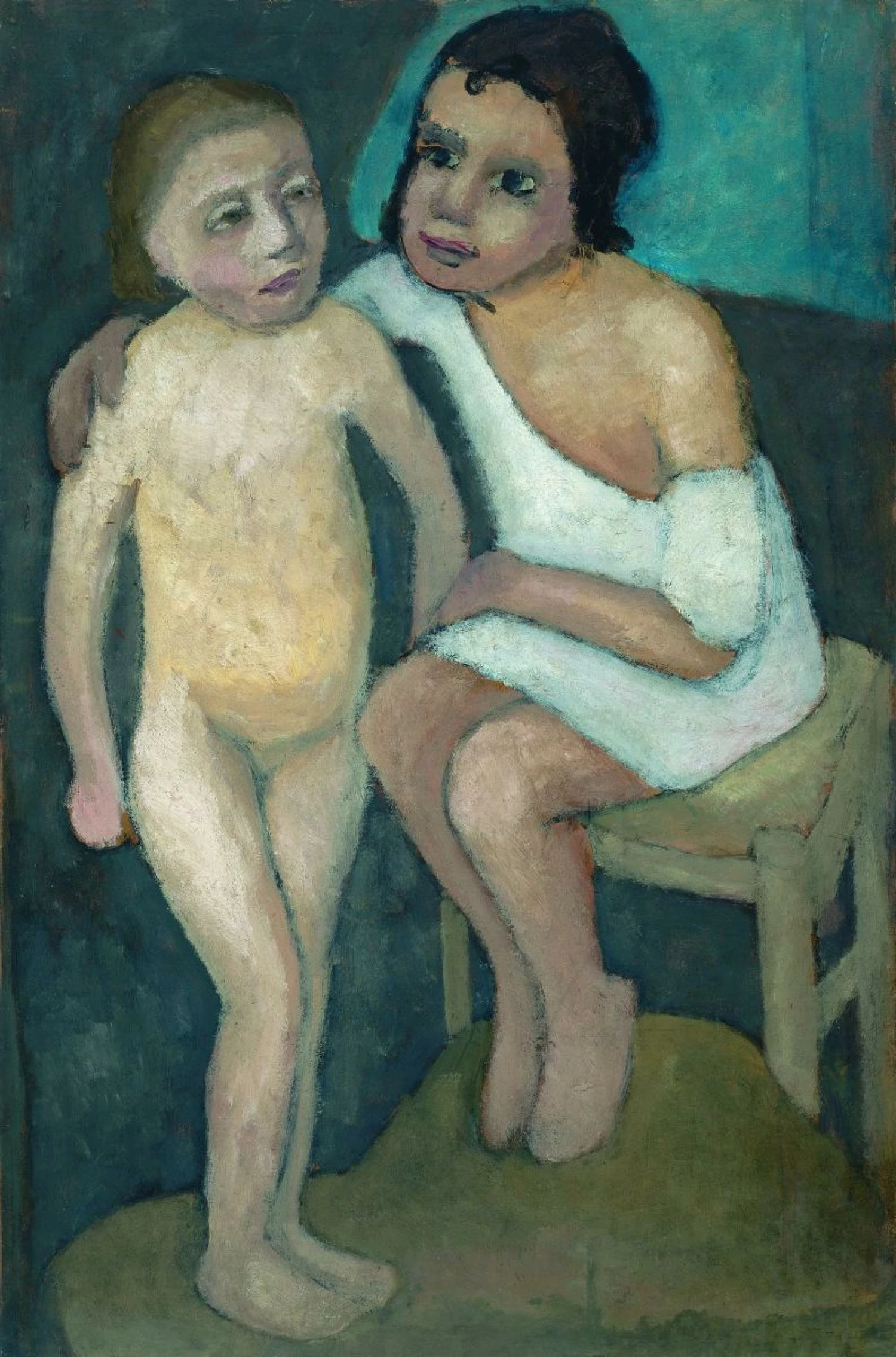 Sitting Girl and Nude, Paula Modersohn-Becker
