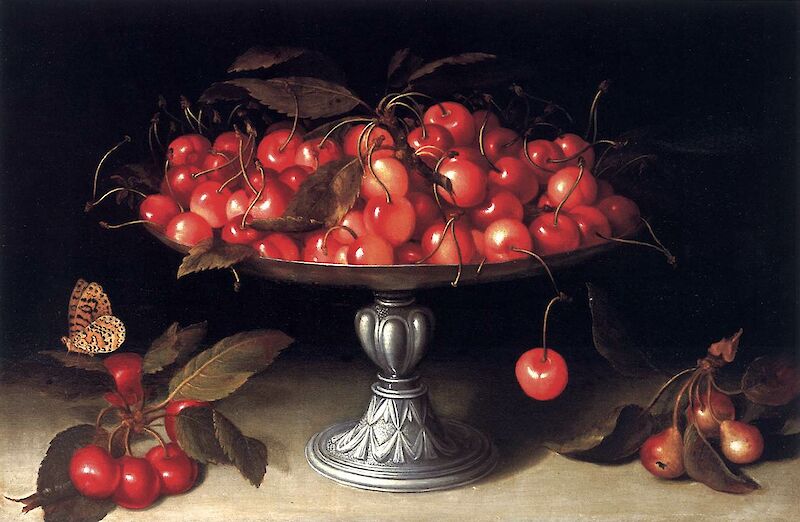 Cherries in a Silver Compote scale comparison