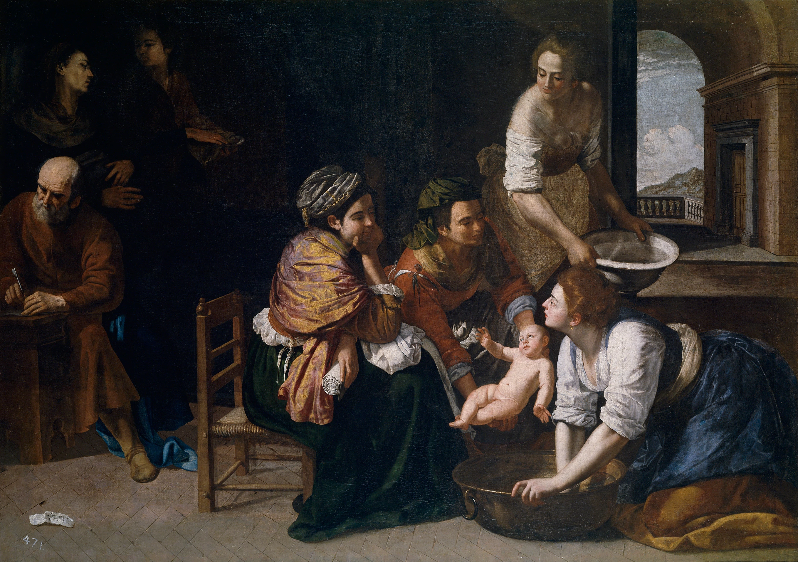 The Birth of Saint John the Baptist, Artemisia Gentileschi
