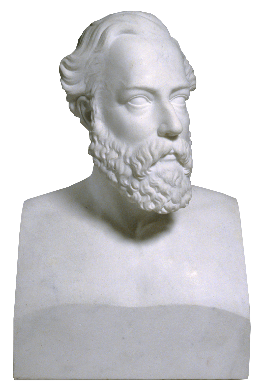 Bust of Dr. Dio Lewis, zoomed in