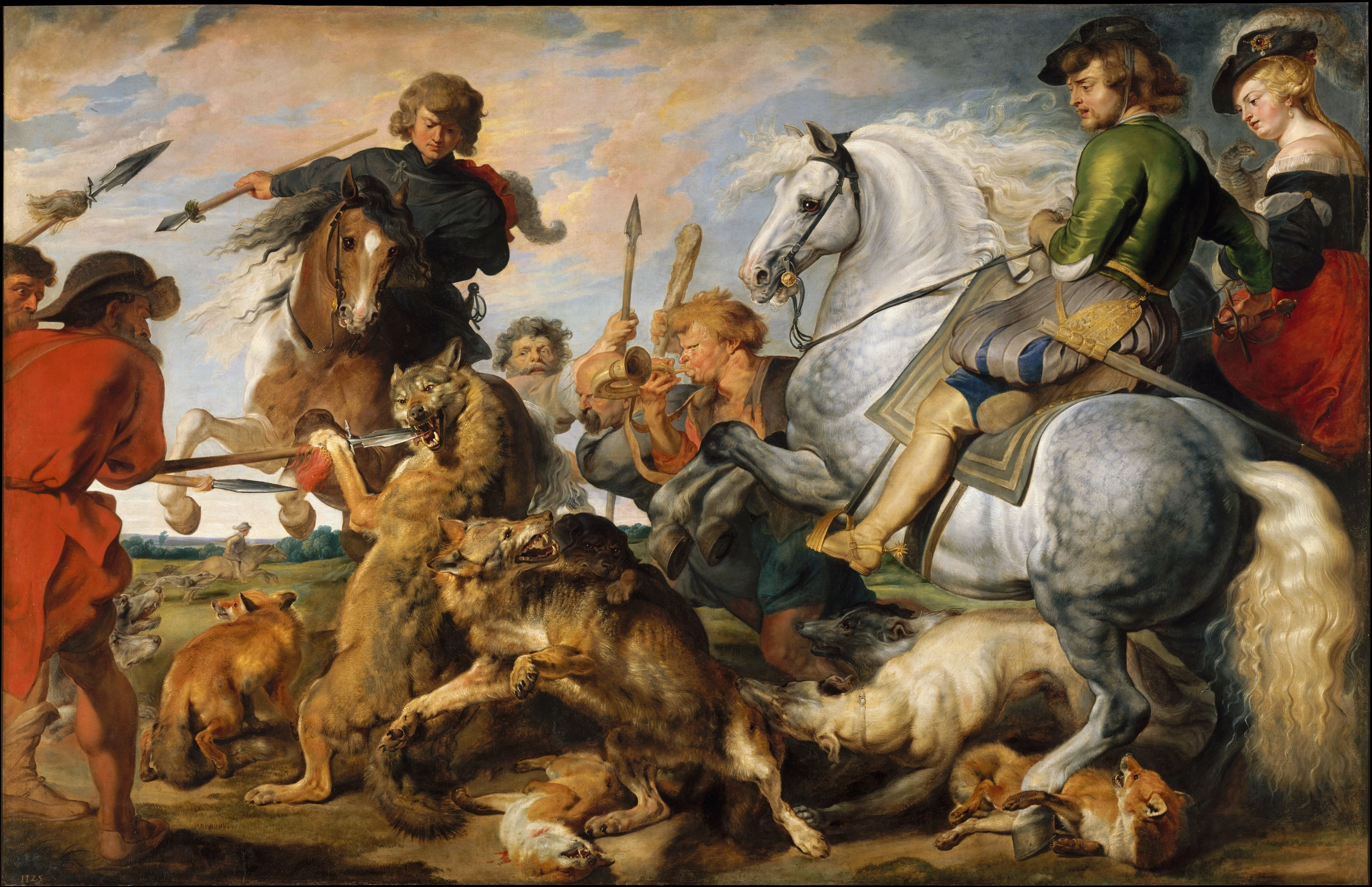 The Wolf and Fox Hunt, Peter Paul Rubens