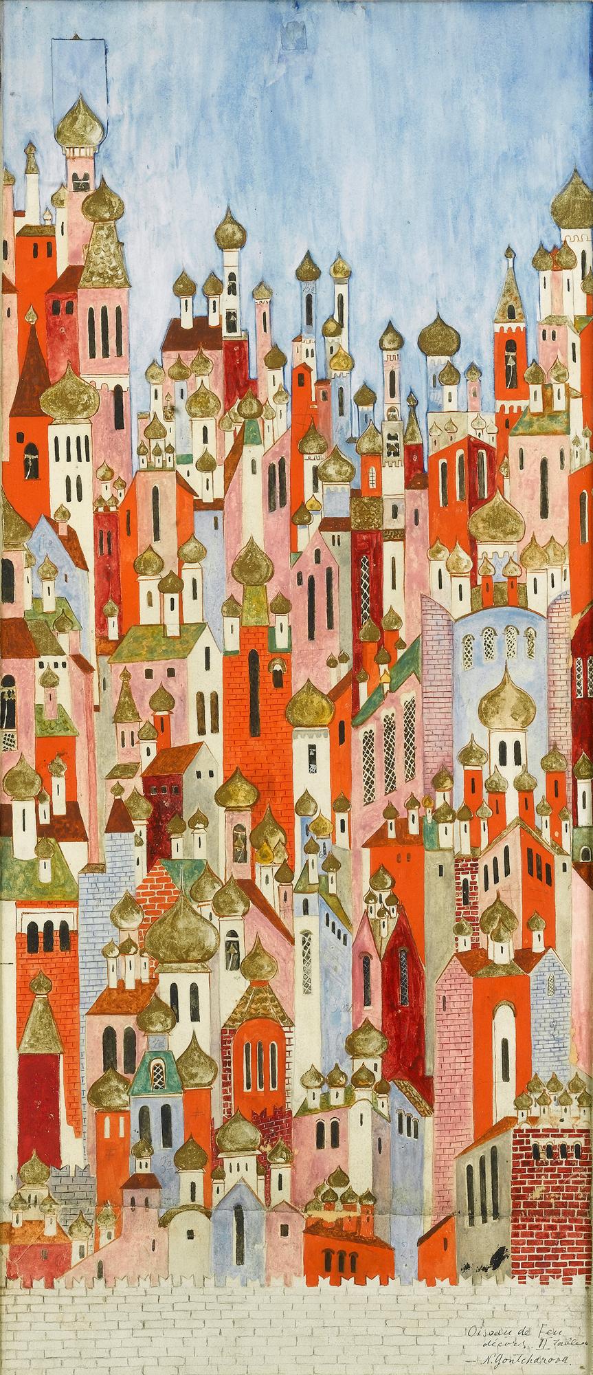 Stage Design for The Firebird, Act II, zoomed in