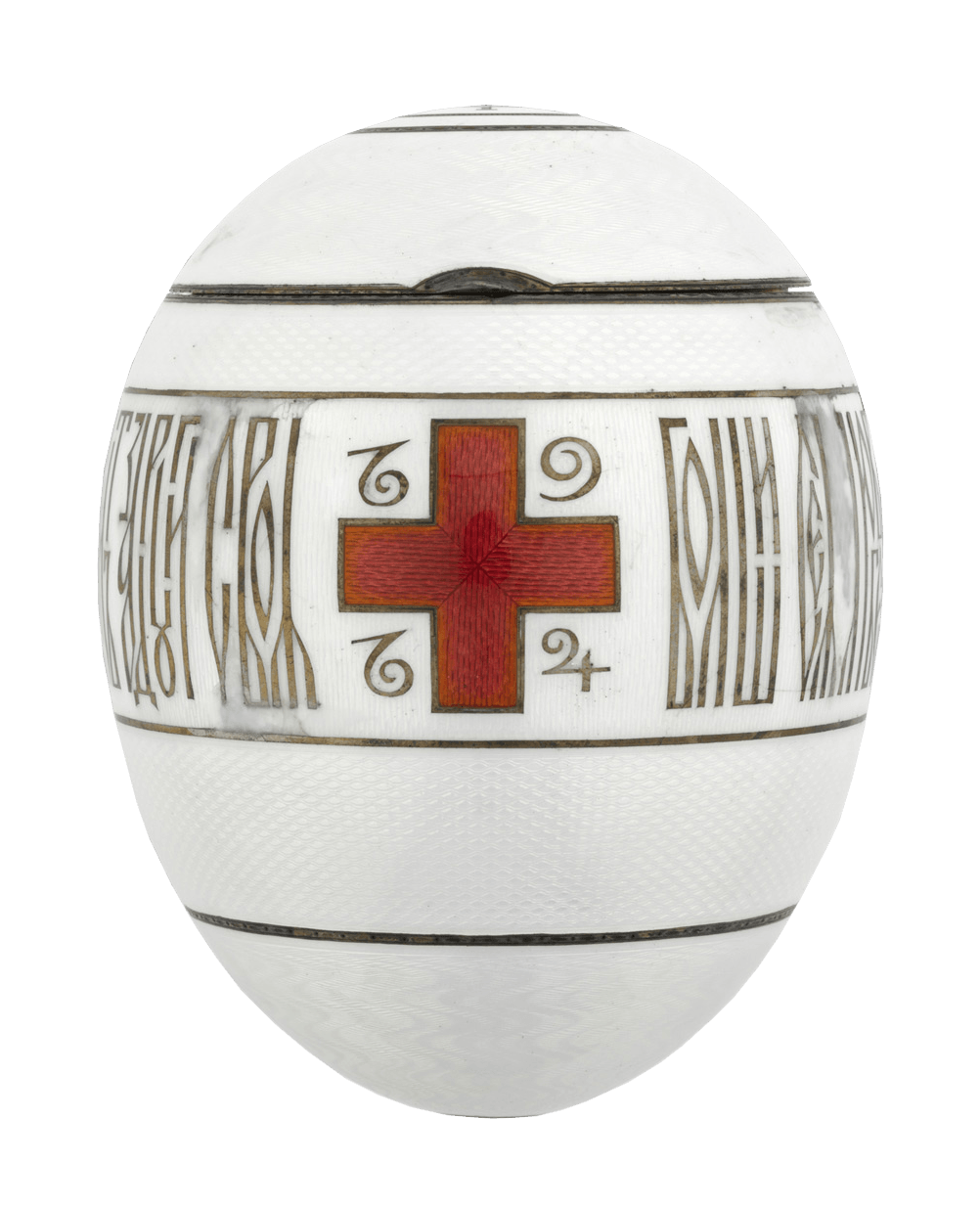 Red Cross Egg, zoomed in