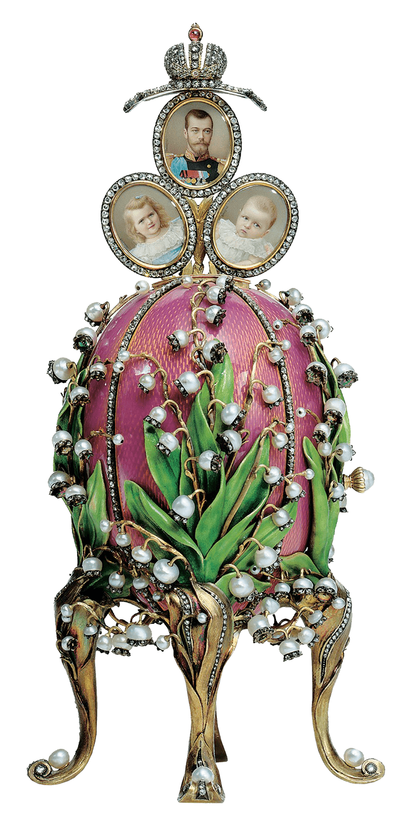 Lilies of the Valley Egg, zoomed in