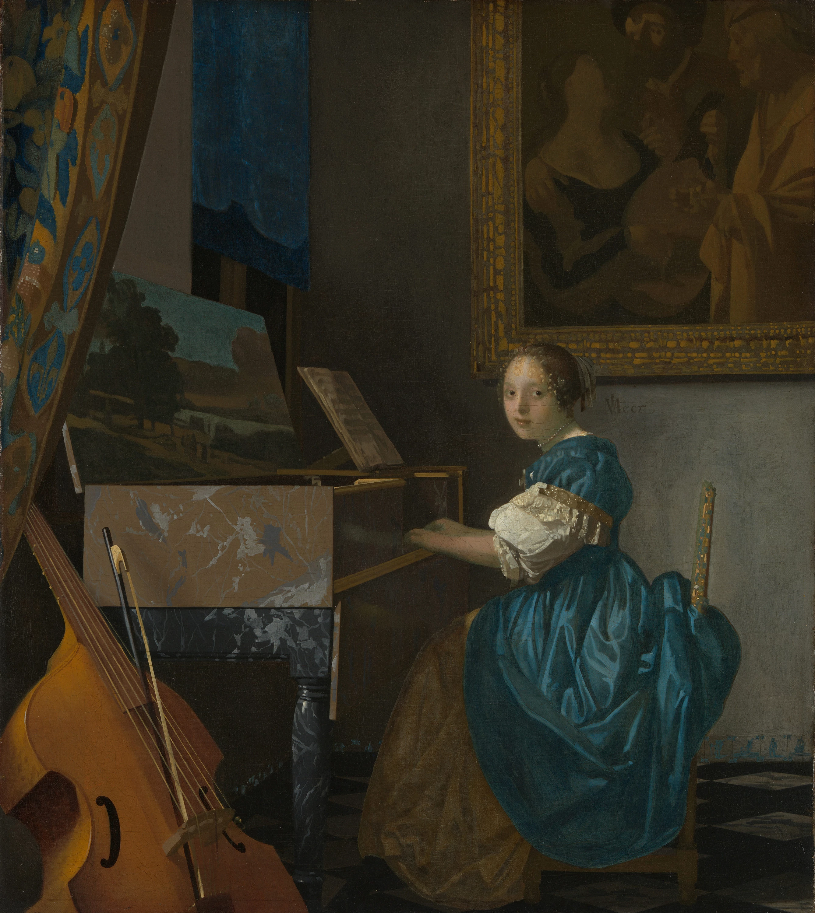 Young Woman Seated at a Virginal, Johannes Vermeer