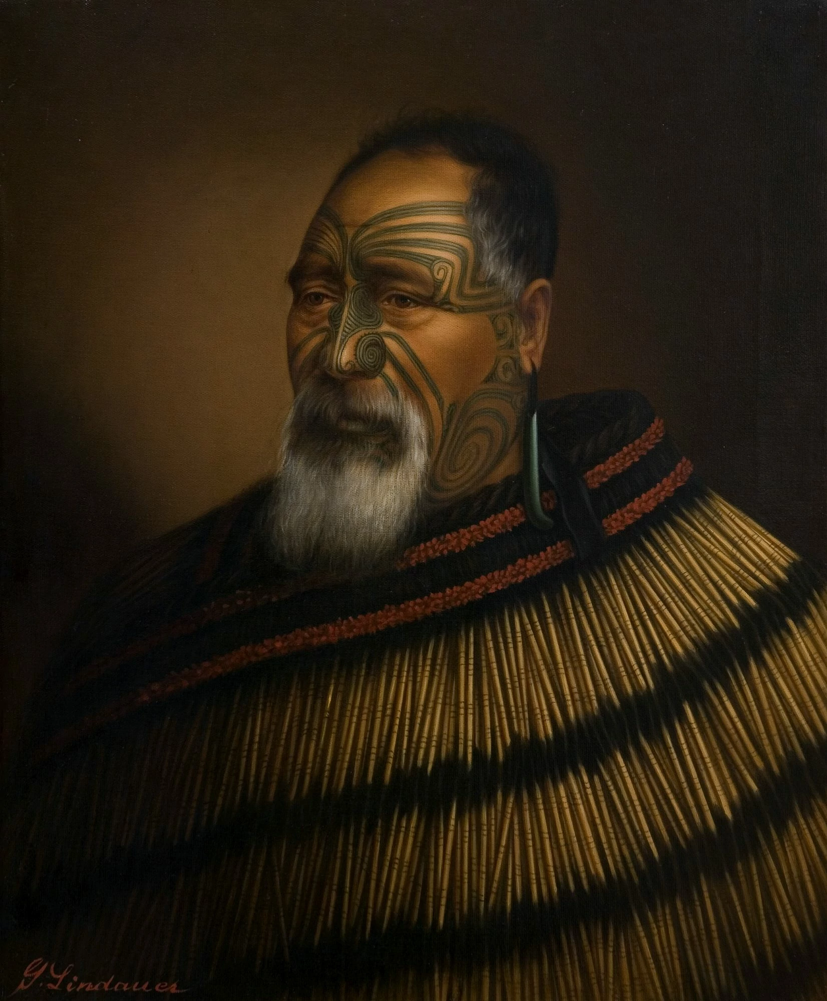 Portrait of Paora Tuhaere, Gottfried Lindauer