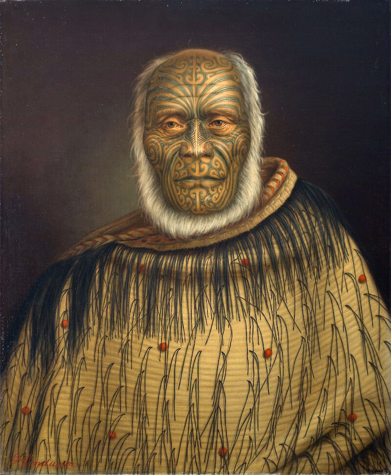 Portrait of Ihaka Whanga scale comparison