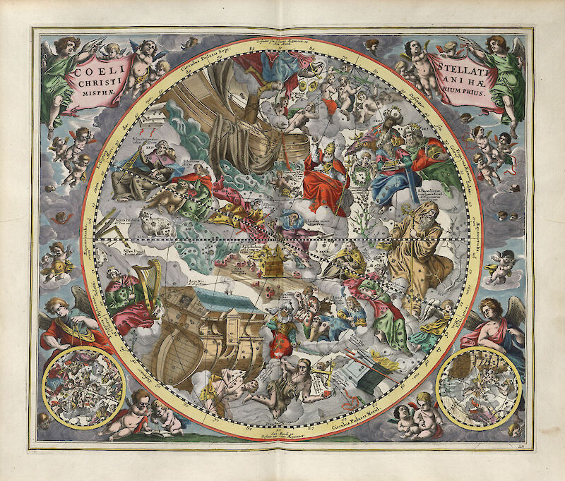 Harmonia Macrocosmica Plate 22 — First Hemisphere scale comparison