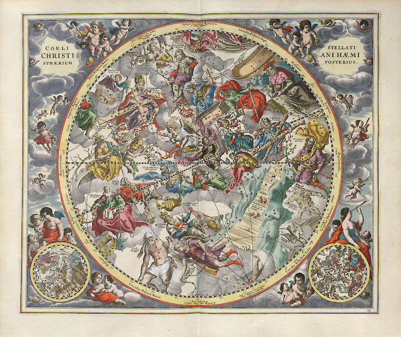 Harmonia Macrocosmica Plate 23 — Second Hemisphere scale comparison