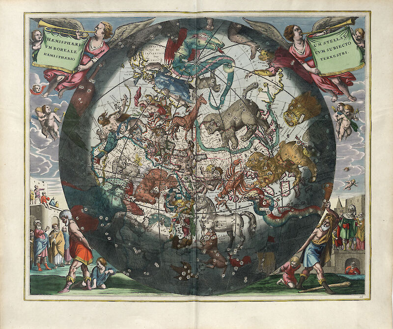 Harmonia Macrocosmica Plate 26 — Northern Stellar Hemisphere scale comparison