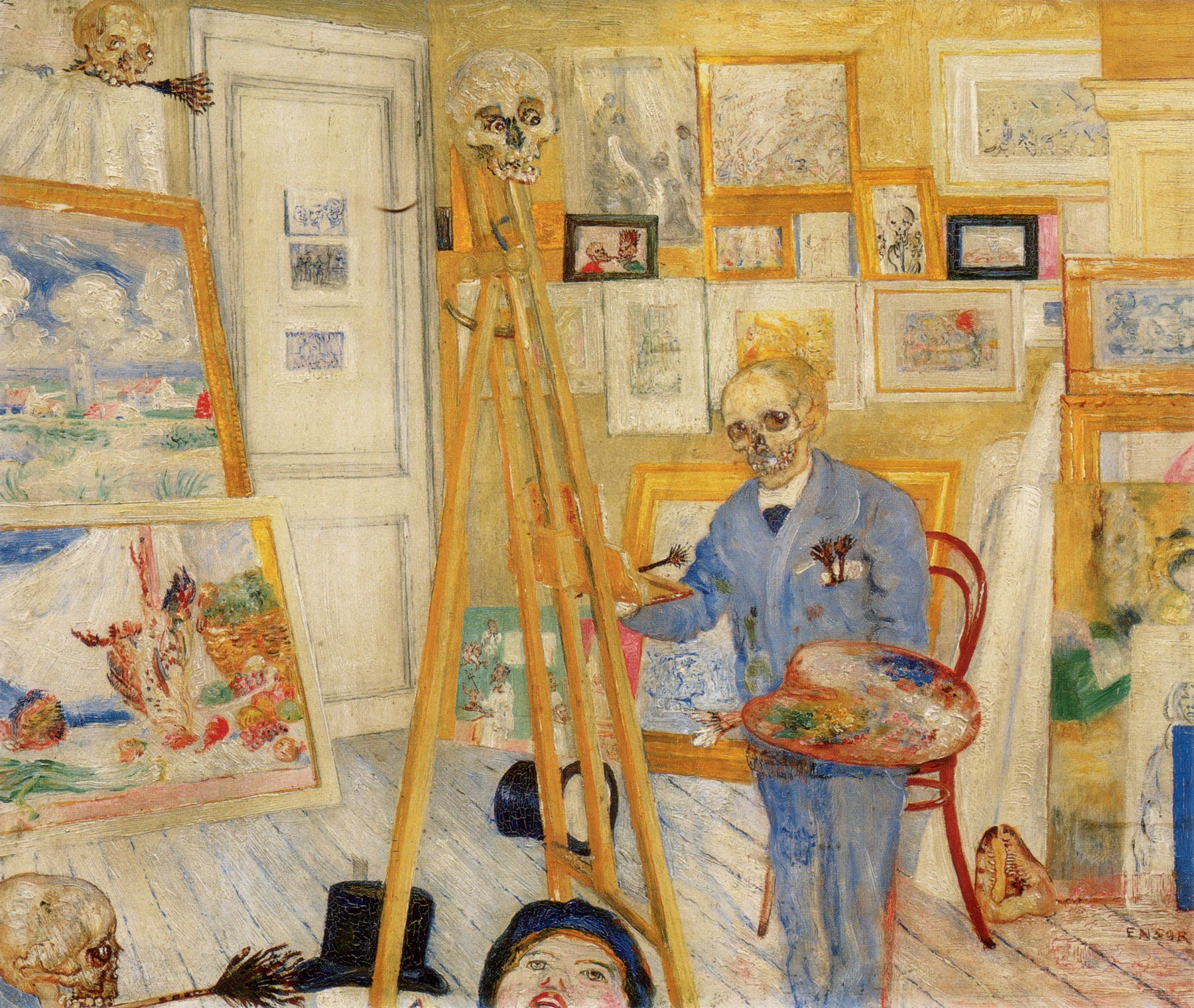 The Skeleton Painter, James Ensor