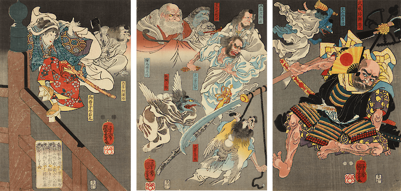 Ushiwakamaru Fights Benkei on Gojô Bridge scale comparison