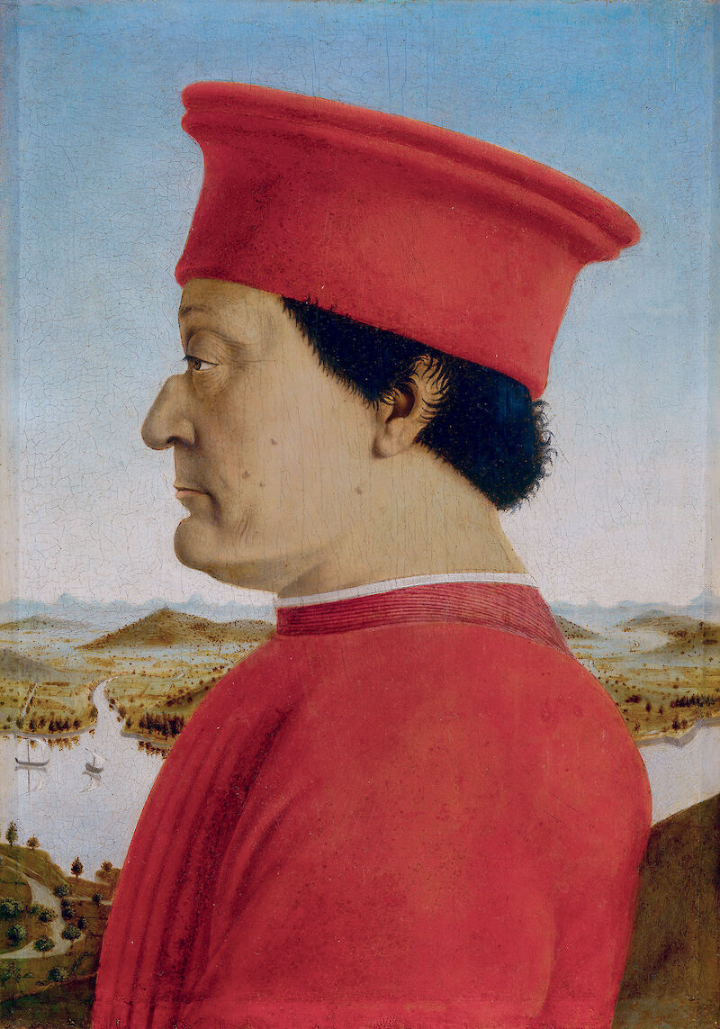 Portrait of the Duke of Urbino scale comparison