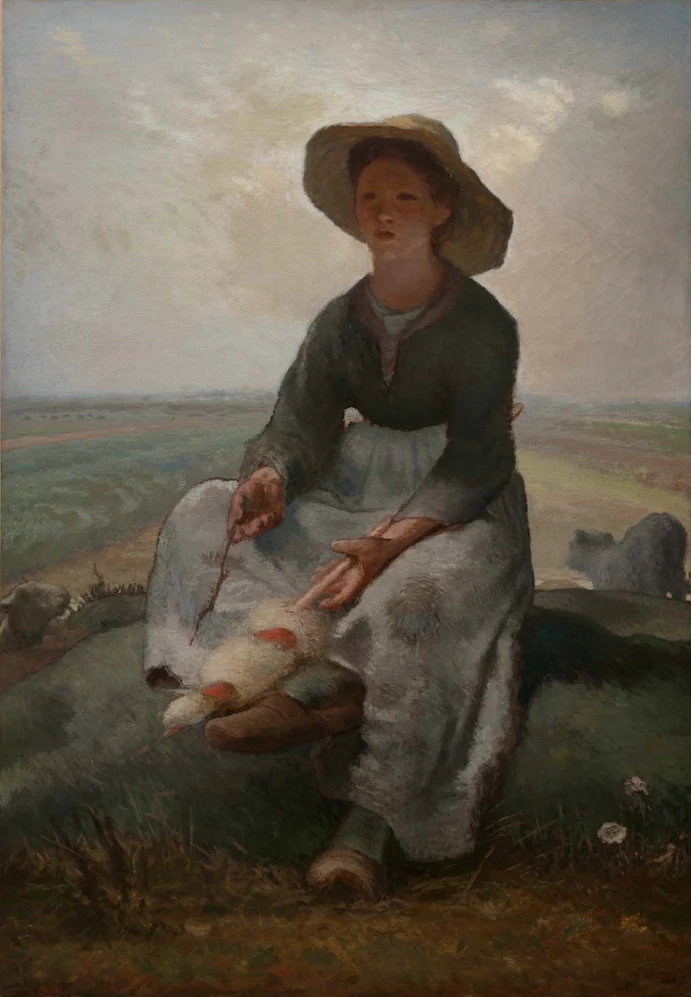 Young Shepherdess, Jean-François Millet