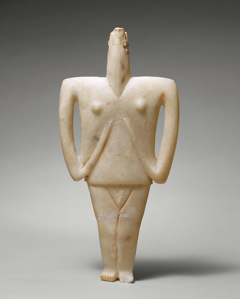 Cycladic female figure scale comparison