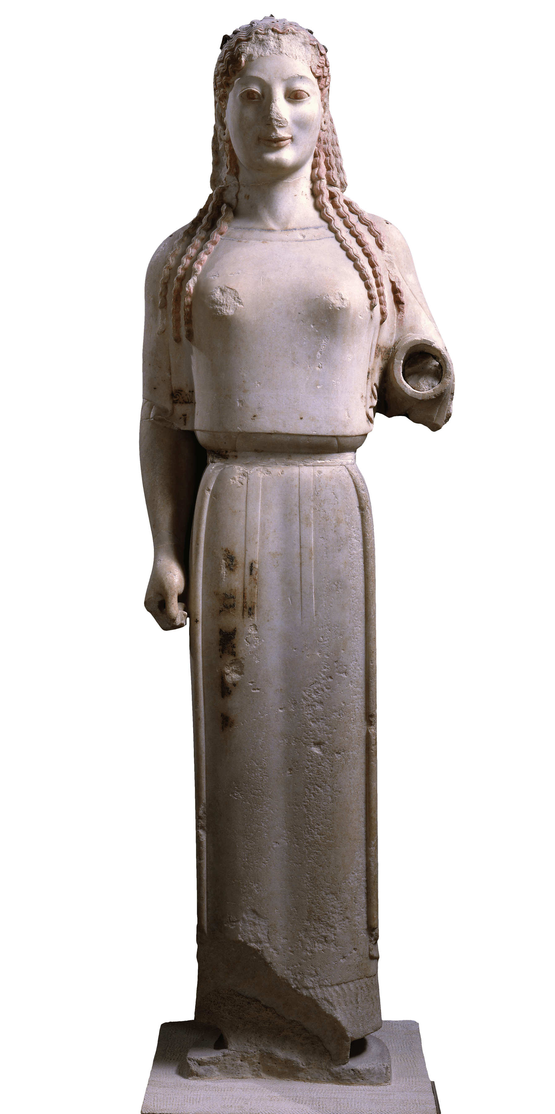 Peplos Kore, zoomed in