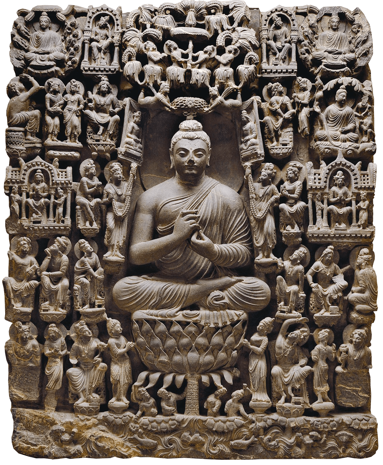 Miracle of Sravasti, zoomed in