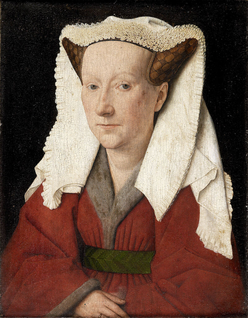Portrait of Margareta van Eyck scale comparison