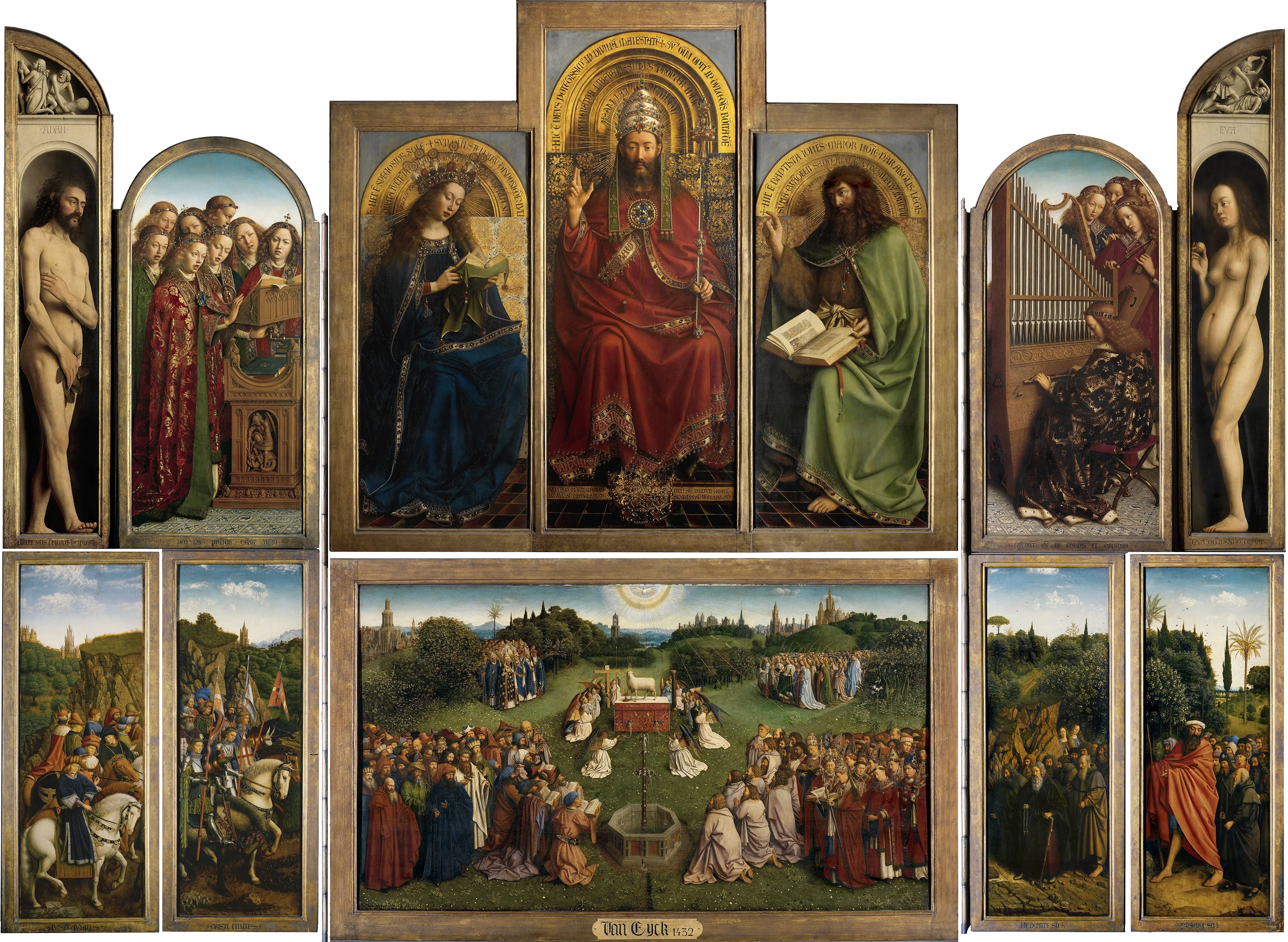 The Ghent Altarpiece, Open, Jan Van Eyck