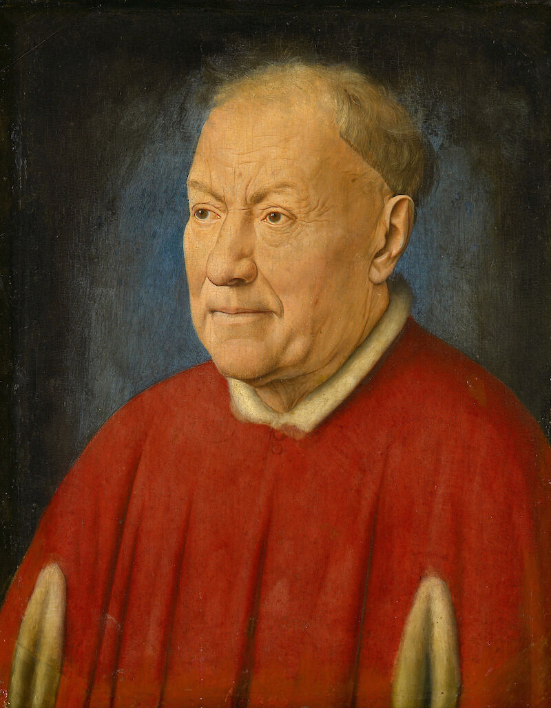 Portrait of Cardinal Niccolò Albergati scale comparison