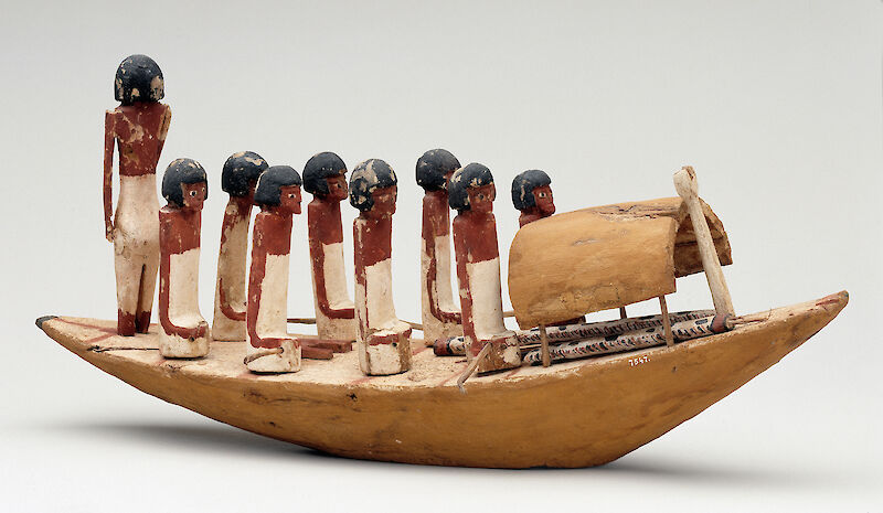 Model of Egyptian Nile Boat scale comparison