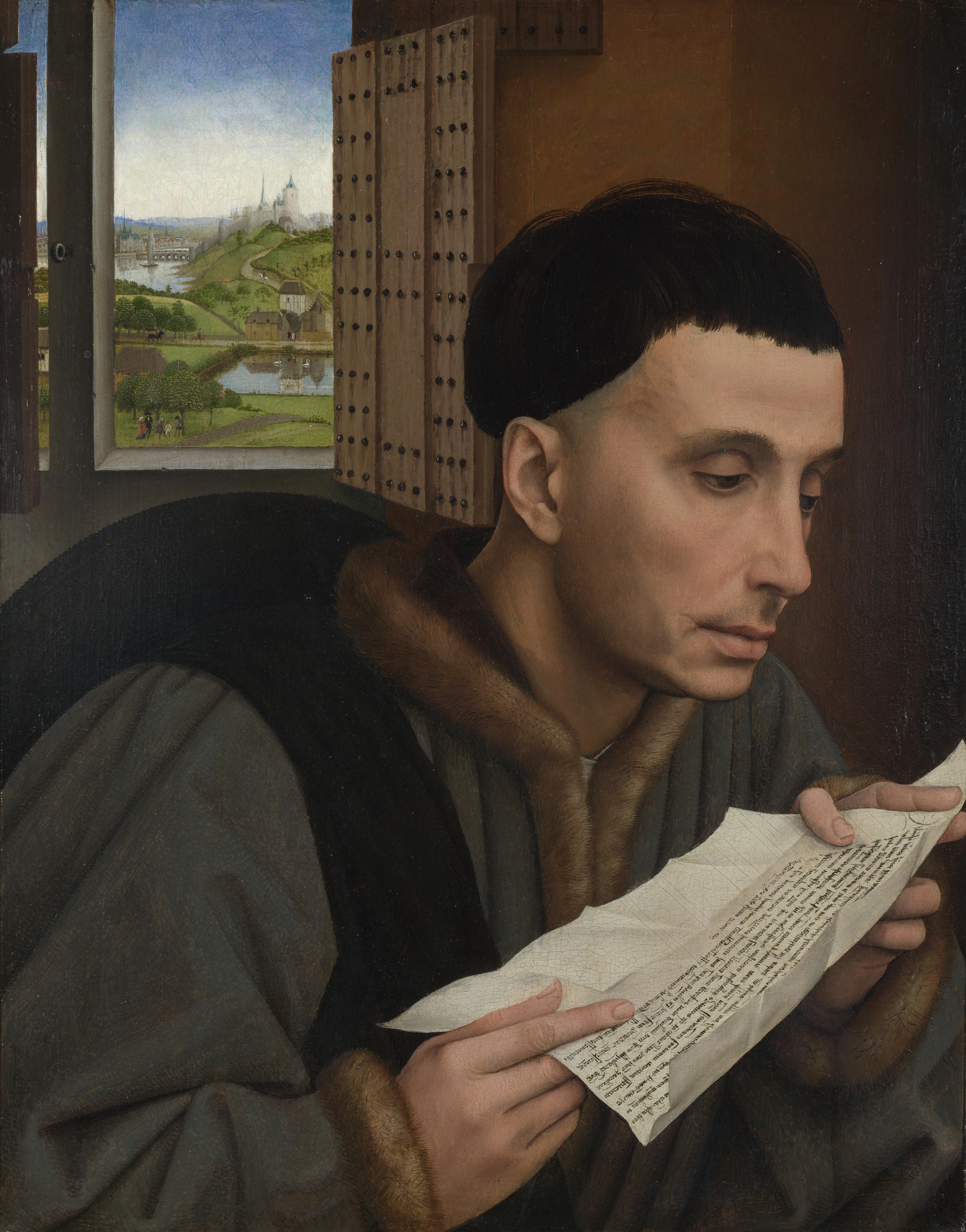 A Man Reading (Saint Ivo), Rogier van der Weyden