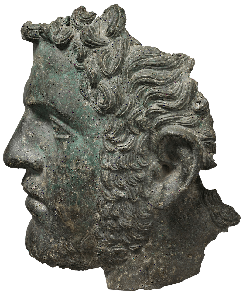 Portrait of the emperor Caracalla scale comparison